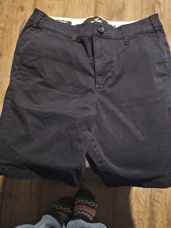 Hollister Other - Hollister Men's Navy Flat-Front Chino Shorts Waist 30 Flex Summer Casual